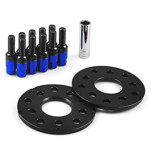 Dnzscheiben Platte 5 Mm 8 Mm Auto-Spurverbreiterungsadapter Für Pcd 5 X 100 5 X 112 Cb 57,1 Mm Und Kugelbolzen M14 * 1,5(8mm Blue) von YSQOJF