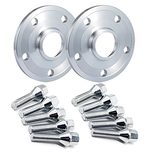Dnzscheiben Platte 5 X 120 Auto-Spurverbreiterungen Für E90 Für M1 Für M3 Für M6 E36 E65 72,6 Mm Zentrischer Raddichtungsflansch Radnabenadapter + Radmutter(15mm 40mm M12x1.5 Silver) von YSQOJF