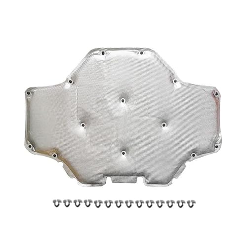 Hitzeschild-Pad Auto Motor Schallschutz Baumwolle Für X3 G01 X4 G02 2018 2019 2020 Front Haube Mit Schnalle(Silber) von YSQOJF