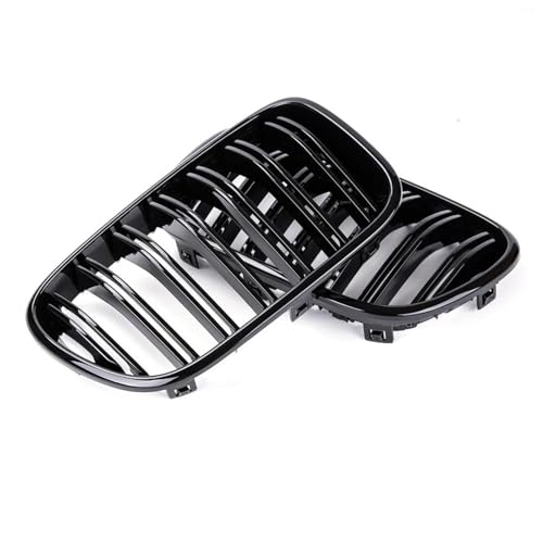 YSQOJF Auto Grill EIN Paar Front Nieren Gitter Matt Glanz Schwarz Für X3 F25 2010-2013 Racing Front Stoßstange Gitter(Gloss Black 2 Lines) von YSQOJF