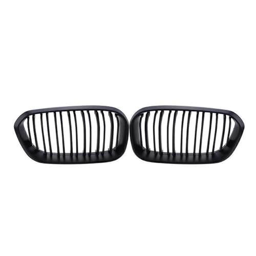 YSQOJF Auto Grill Für 1er F20 F21 2015-2019 Frontstoßstange Nierengrill Racing Grills Doppellamellen Schwarzglanzgitter(Double-Matte Black) von YSQOJF