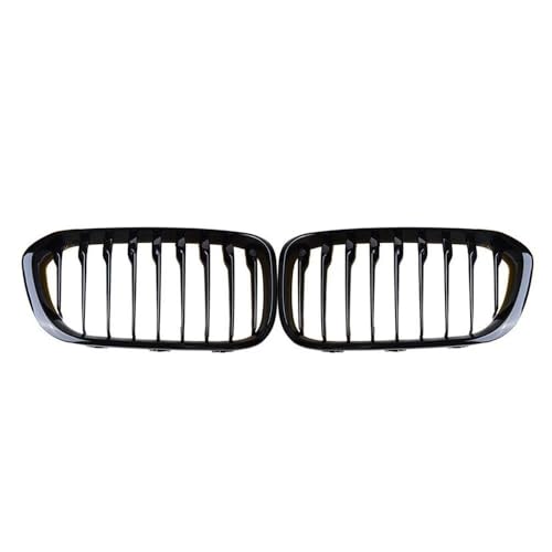 YSQOJF Auto Grill Für 1er F20 F21 2015-2019 Frontstoßstange Nierengrill Racing Grills Doppellamellen Schwarzglanzgitter(Single-Glossy Black) von YSQOJF