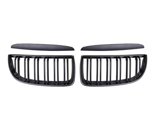 YSQOJF Auto Grill Für 3er E90 E91 320i 323i 328i 335i 2005-2008 EIN Paar Frontnierengrill Haubengrills Doppellinienlamellen(Matte Black) von YSQOJF