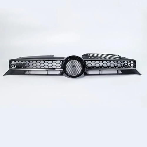 YSQOJF Auto Grill Honeycomb Mesh Auto Vorderen Stoßfänger Kühlergrill Für Vw Für Golf 6 Mk6 2009 2010 2011 2012 2013 GTI Stil Center Racing Grill(Silver Line) von YSQOJF