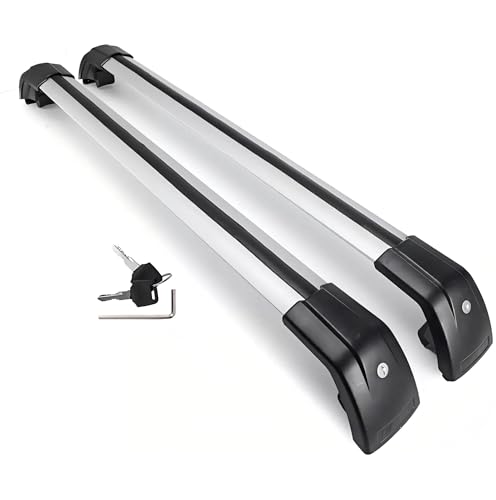 YSQOJF Dachgepäckträger Querträger 2pc Cross Bars Für Hyundai Für Creta Ix25 Gs/Gc 2015-2020 Crossbar Gepäck Träger Dach Rack Schiene Träger Abschließbare Fracht Bars(Black Silver) von YSQOJF