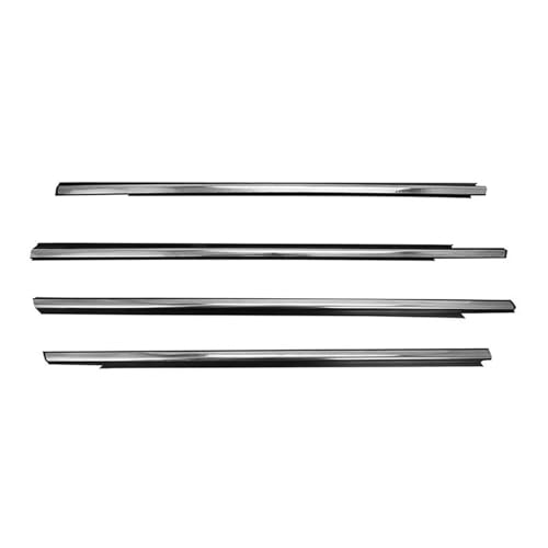 YSQOJF Heckscheibendichtung 4 Stücke Fenstergummileiste Für Peugeot 301 2013-2017 Für Citroen Für Elysee 2014-2016 Dichtungsstreifen Türleisten Zierleiste Glas Kantenschutz Autotür(Chrome) von YSQOJF