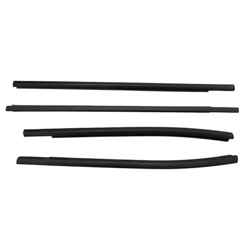 YSQOJF Heckscheibendichtung 4 Teile/Satz Autofenster-Dichtungsstreifen Für Ford Für Ranger 2012-2020 (4 Türen) Autoglas wasserdichte Schwarze Gummidichtungsstreifen Kantenschutz Autotür von YSQOJF