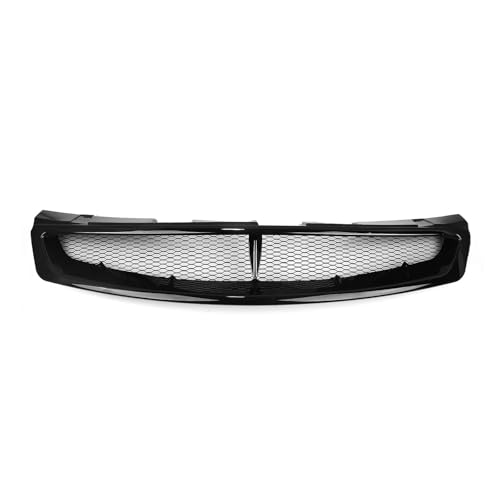 YSQOJF Kühler Für Infiniti G35 2003-07 Coupe 2 Tür Racing Grill Kühlergrill Oberen Stoßfänger Haube Mesh Grid Grill(Schwarz glänzend) von YSQOJF