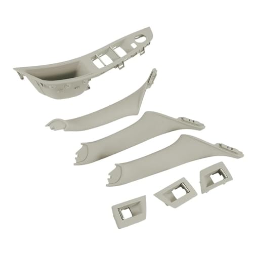 YSQOJF Türgriff Innen 7Pcs Auto Fahrer Sitz Vorne Rechts Armlehne Innen Tür Griff Pull 1 Loch Für F10 10-17 LHD Auto Innen Türgriffe(Grey) von YSQOJF