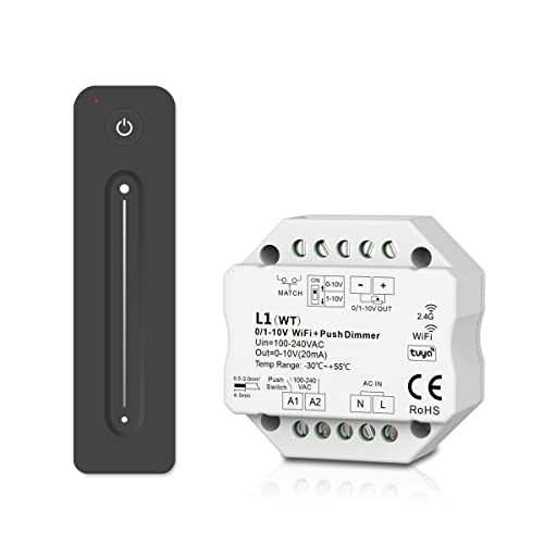 Drahtlose WiFi Tuya 0/1-10 V LED Dimmer Controller Steuerung + 2.4G RF Touch Dimm Fernbedienung. Funktioniert mit dimmbarem 0-10V LED Antrieb Drahtlose WiFi Tuya 0/1-10 V LED Dimmer Controller Steuerung + 2.4G RF Touch Dimm Fernbedienung. Funktioniert mit dimmbarem 0-10V LED Antrieb von YSRSAI