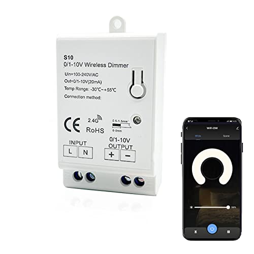 YSRSAI WiFi Tuya 0/1-10V LED Dimmer Controller Steuerung Funktioniert Support Timing, für dimmbarem 0-10V LED-Treiber mit Alexa Google Home YSRSAI WiFi Tuya 0/1-10V LED Dimmer Controller Steuerung Funktioniert Support Timing, für dimmbarem 0-10V LED-Treiber mit Alexa Google Home von YSRSAI