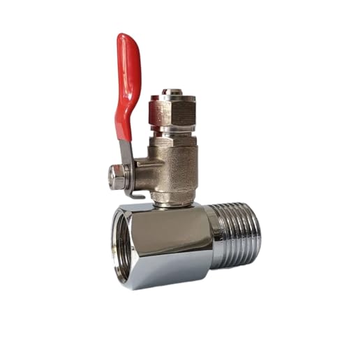 YSRWTBBA Messing-Winkelventil for Zulaufwasseradapter, Kugelhahn, Umschaltventil for RO-Wasserfilter G1/2 bis G1/2 und 1/4" oder 3/8" Rohr(Set E) von YSRWTBBA