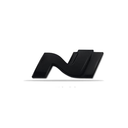 YSRWTBBA Nline N Line Logo Autogrill-Emblem Kofferraumabzeichen Kompatibel mit i30 i20 Tucson Elantra Kona N Line Aufkleber Aufkleber Zubehör, einfach abziehen und abzi(N Black von YSRWTBBA