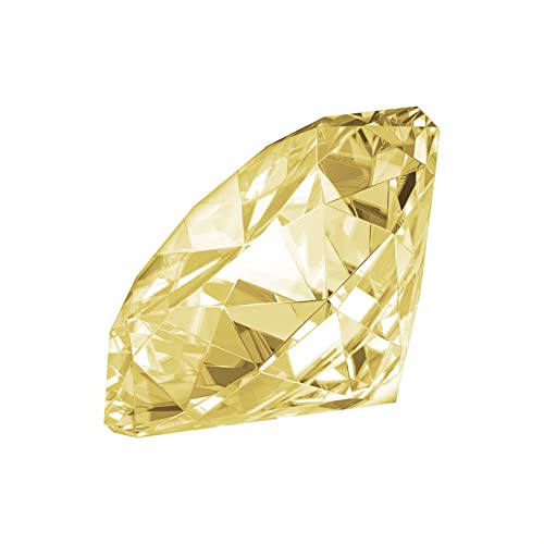 YSSH 50mm Kristall Glas Diamant,Kristallglas Deko Diamanten Acryl Tischschmuck Hochzeit Dekosteine Klar Kristall-Acryl-Diamanten transparent Kristalldiamant Für Hochzeitsgeschenke Decor (Gold) von YSSH