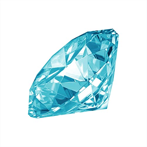 YSSH 50mm Kristall Glas Diamant,Kristallglas Deko Diamanten Acryl Tischschmuck Hochzeit Dekosteine Klar Kristall-Acryl-Diamanten transparent Kristalldiamant Für Hochzeitsgeschenke Decor (Light Blue) von YSSH
