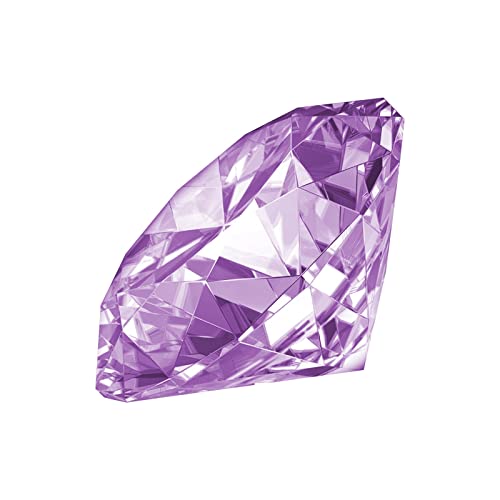 YSSH 50mm Kristall Glas Diamant,Kristallglas Deko Diamanten Acryl Tischschmuck Hochzeit Dekosteine Klar Kristall-Acryl-Diamanten transparent Kristalldiamant Für Hochzeitsgeschenke Decor (Purple) von YSSH