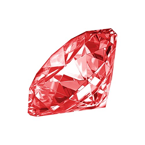 YSSH 50mm Kristall Glas Diamant,Kristallglas Deko Diamanten Acryl Tischschmuck Hochzeit Dekosteine Klar Kristall-Acryl-Diamanten transparent Kristalldiamant Für Hochzeitsgeschenke Decor (Red) von YSSH