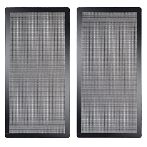 280mm x 140mm PC Gehäuse Staub Netzfilter, 2 Stück, magnetischer Rahmen, Computer-Ventilator, Staub-Netz, PC-Kühlerfilter, staubdicht, PVC-Abdeckgitter, Schwarz von YSSHUI