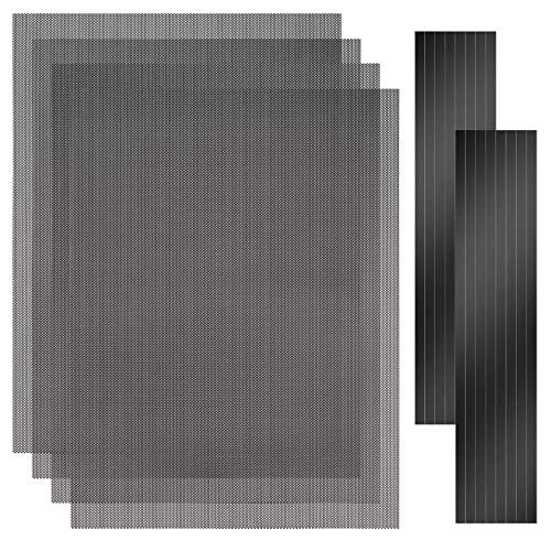 YSSHUI [4 Stück] 400 x 300 mm DIY PC Gehäuse Staubfilter 1,2 mm Loch, PVC Staubdichte Netzfilter Abdeckung mit Magnetstreifen für Computer PC Gehäuse von YSSHUI