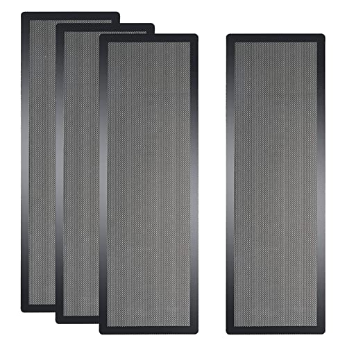 [4er-Pack] 360 x 120 mm PC-Gehäuse-Staub-Mesh-Filter, magnetischer Rahmen, Computer-Ventilator, Staub-Netz-PC-Kühlerfilter, staubdichte PVC-Abdeckung, Grills, Schwarz von YSSHUI
