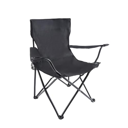 YSSOA Versatile Folding Chair Sportstuhl, Outdoorstuhl & Rasenstuhl, Legierter Stahl Stahllegierung 600D Oxford-Gewebe, Schwarz von YSSOA