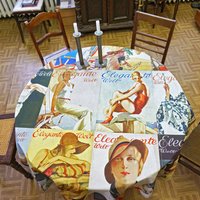Art-Déco Tischdecke Aus Bio-Baumwolle, Titelbilder Von Mode-Zeitschriften Der 1930Er Jahren Art-Déco Tischdecke Aus Bio-Baumwolle, Titelbilder Von Mode-Zeitschriften Der 1930Er Jahren von YSTEER