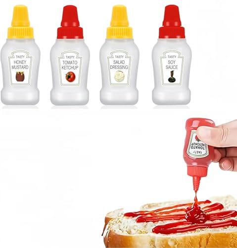 YSTrillion 4 Stück Ketchup Spender,Mini Saucenflasche,Quetschflasche Mini Dosierflasche,23ml Ketchup Spender Squeeze Flasche Bottle Plastikflaschen zum Befüllen Saucenflasche,Quetschflas YSTrillion 4 Stück Ketchup Spender,Mini Saucenflasche,Quetschflasche Mini Dosierflasche,23ml Ketchup Spender Squeeze Flasche Bottle Plastikflaschen zum Befüllen Saucenflasche,Quetschflas von YSTrillion