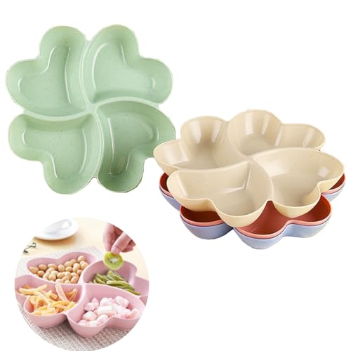 YSTrillion 4 Stück Snackschale mit Fächern,Wiederverwendbar Snack Obstteller Tablett 4 Fach,Teller mit Unterteilung Obstplatte für Home Party für Nuss Candy Obst Essen Getrocknetes YSTrillion 4 Stück Snackschale mit Fächern,Wiederverwendbar Snack Obstteller Tablett 4 Fach,Teller mit Unterteilung Obstplatte für Home Party für Nuss Candy Obst Essen Getrocknetes von YSTrillion