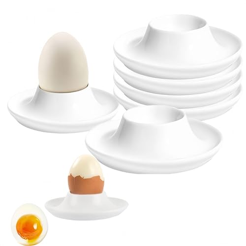 YSTrillion Eierbecher Set,6 Stück Eierbecher Lustig,Eierbecher Stapelbar mit Ablage,Egg Cups,Runde Eierbecher für Eier,Egg Holder Frühstück Eierhalter Hart Weichgekochten Eiern von YSTrillion