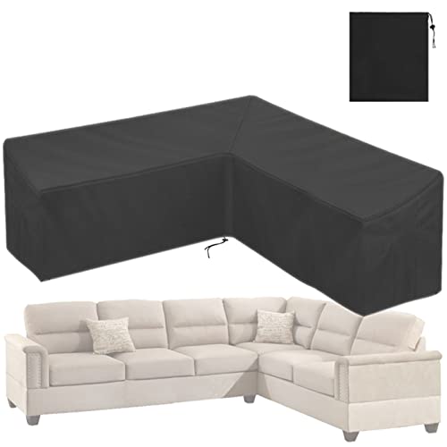 Abdeckung für Gartenmöbel L-form Wasserdicht 300x300x98cm, Sofabezug L Form Wasserdichtes Gartenmobelabdeckung 210D Oxford Gewebe Couchbezug Sofa Abdeckung Sofa Protector Cover Staubdichte Anti UV von YSUEFIJO