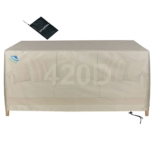 YSUEFIJO 200x100x100cm Gartenmöbel Abdeckung, Abdeckhaube Schutzhülle Abdeckplane für Gartenmöbel, Winterfest Wasserdicht Schutzhülle Gartentisch Abdeckung Möbelsets, 420D Oxford-Gewebe Beige YSUEFIJO 200x100x100cm Gartenmöbel Abdeckung, Abdeckhaube Schutzhülle Abdeckplane für Gartenmöbel, Winterfest Wasserdicht Schutzhülle Gartentisch Abdeckung Möbelsets, 420D Oxford-Gewebe Beige von YSUEFIJO