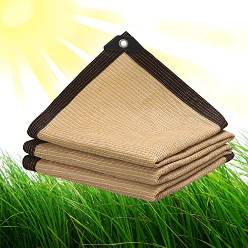 YSUEFIJO 2x3m Beschattungsnetz Beige Mit Ösen, 90% Sonnenschutzmittel Visierstoff, Sonnenschutznetz Für Pflanzen Gewächshaus Swimming Pool Patio von YSUEFIJO