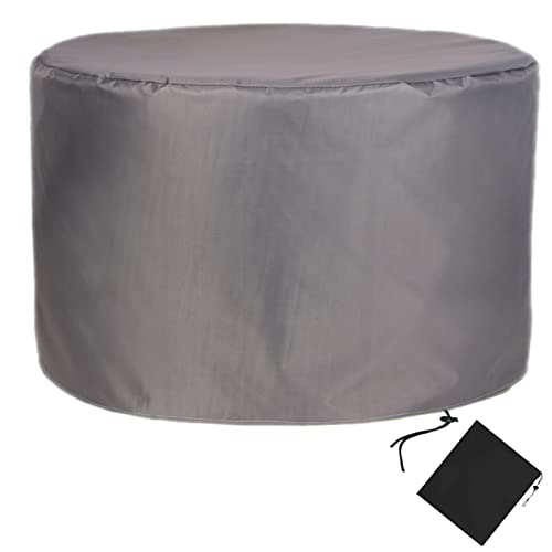 YSUEFIJO Gartenmöbel Abdeckung Rund 190x90cm Dunkelgrau Schutzhülle für Gartenmöbel Wasserdicht Winterfest 420D Oxford Gewebe UV Beständiges Staubdichte mit Zugkordel für Sofa Esstisch und Stühle von YSUEFIJO