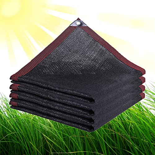 YSUEFIJO Schwarz Schattiernetz Gewächshaus 3x3m Sommer Sonnenschutz Schattierungsnetz, 90% Shading Rate Sonnenschutznetz mit Osen für Balkon Garten Zaun Garten Blumen Anlage Pflanze von YSUEFIJO