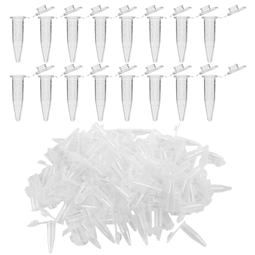Zentrifugenröhrchen, YSYZM Mikro ZentrifugenröHrchen Kunststoff, Reaktionsgefäße Stoffkapseln Probenröhrchen Transparent PP-Material (200, 0,5 ml) von YSYZM