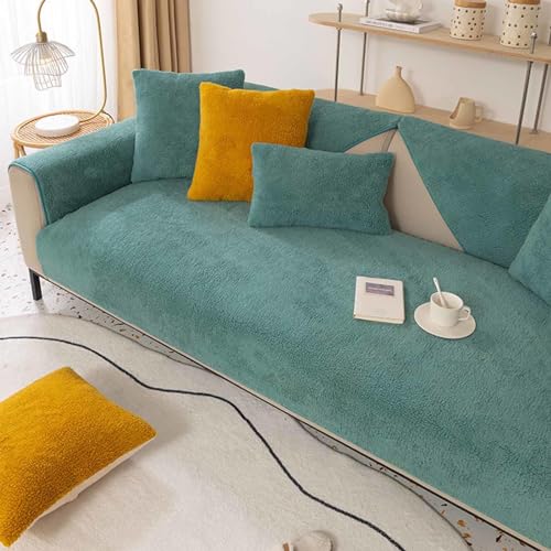 YSZBD Ecksofa Bezug Waschbar Abnehmbar U/l Form Sofahusse 3/4/2/1 Sitzer Mit Armlehne Sofa Überwurfdecke rutschfest Couch Cover Waschbar Sofaschutz,Green2-90x160cm von YSZBD