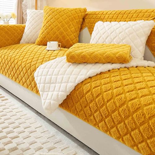 YSZBD Ecksofa Bezug Waschbar Abnehmbar U/l Form Sofahusse 3/4/2/1 Sitzer Mit Armlehne Sofa Überwurfdecke rutschfest Couch Cover Waschbar Sofaschutz (a-3, 70x70cm) von YSZBD