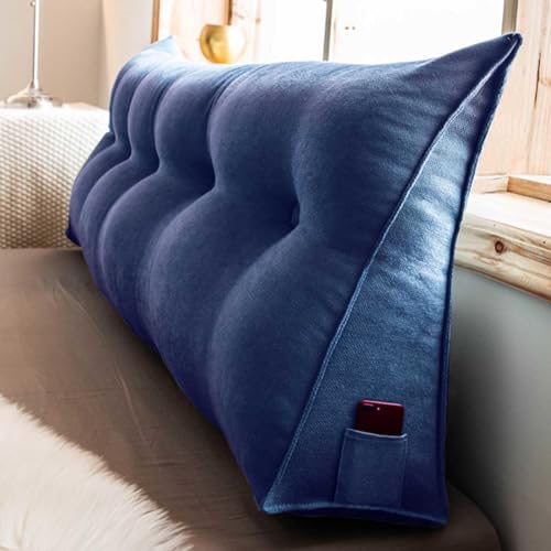 YSZBD Lesekissen Für Bett Und Sofa Keilkissen Sofa Lendenwirbelkissen Bettkissen Rückenkissen Sitzkissen Bett Stuhl Kissen Kopfteil Bett Sitzkissen Removable Cover,#10-60x50x20cm von YSZBD