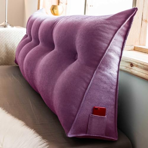 YSZBD Lesekissen Für Bett Und Sofa Keilkissen Sofa Lendenwirbelkissen Bettkissen Rückenkissen Sitzkissen Bett Stuhl Kissen Kopfteil Bett Sitzkissen Removable Cover,#11-150x50x20cm von YSZBD