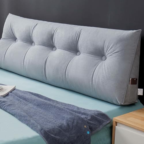 YSZBD Lesekissen Für Bett Und Sofa Keilkissen Sofa Lendenwirbelkissen Bettkissen Rückenkissen Sitzkissen Bett Stuhl Kissen Kopfteil Bett Sitzkissen Removable Cover,#12-200x50x20cm von YSZBD