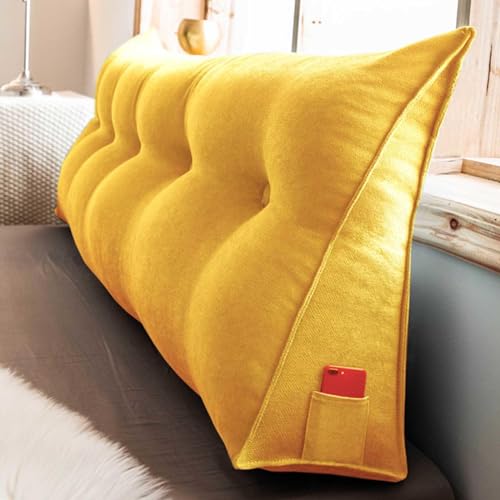 YSZBD Lesekissen Für Bett Und Sofa Keilkissen Sofa Lendenwirbelkissen Bettkissen Rückenkissen Sitzkissen Bett Stuhl Kissen Kopfteil Bett Sitzkissen Removable Cover,#2-200x50x20cm von YSZBD