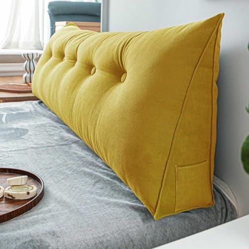 YSZBD Lesekissen Für Bett Und Sofa Keilkissen Sofa Lendenwirbelkissen Bettkissen Rückenkissen Sitzkissen Bett Stuhl Kissen Kopfteil Bett Sitzkissen Removable Cover,#25-60x50x20cm von YSZBD