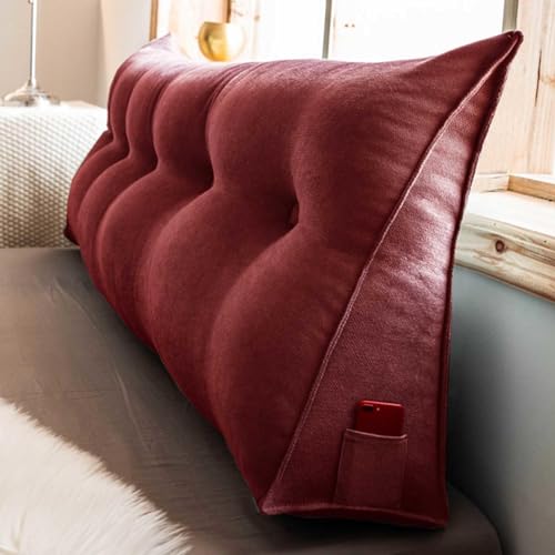 YSZBD Lesekissen Für Bett Und Sofa Keilkissen Sofa Lendenwirbelkissen Bettkissen Rückenkissen Sitzkissen Bett Stuhl Kissen Kopfteil Bett Sitzkissen Removable Cover,#5-150x50x20cm von YSZBD