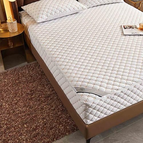 YSZBD Matratzenbezug Mit Reibverschluss 180x200 Matratzenschoner Aus Mikrofaser Spannbettlaken FüR Boxspringbett Topper Matratze(b1,200x220+20cm) von YSZBD