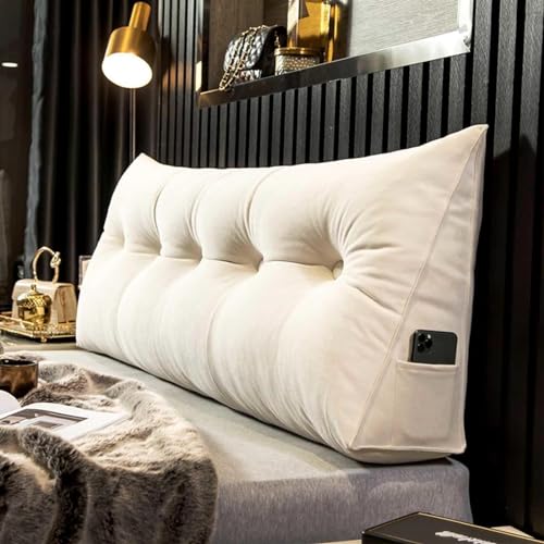 YSZBD Rückenkissen Keilkissen für Bett und Sofa, Lendenkissen, Bett-Rückenstütze Keilform Rückenstützkissen Stützkissen Sitzkissen für Bett Sofa Kopfteil Lesekissen,#8-60x50x20cm von YSZBD