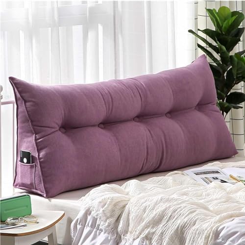 YSZBD Rückenkissen Keilkissen für Bett und Sofa, Lendenkissen, Bett-Rückenstütze Keilform Rückenstützkissen Stützkissen Sitzkissen für Bett Sofa Kopfteil Lesekissen,G-80x50x20cm von YSZBD
