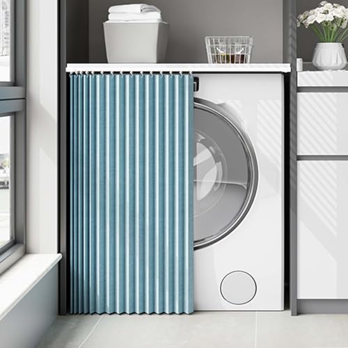 YSZBD Schrank Vorhang Selbstklebend Schrankvorhang Zum Schieben KüChe Regal Vorhang Mit Schiene KüChenschrank Vorhang Zum Schieben(s2,W60cm|H180cm) von YSZBD