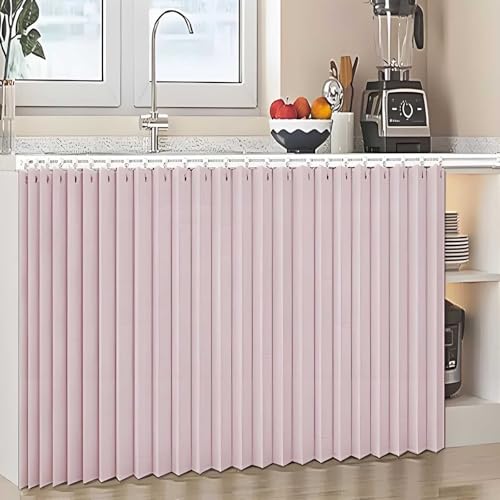 YSZBD Schrankvorhang Zum Schieben KüChe Schrank Vorhang Mit Schiene Regal Vorhang Selbstklebend KüChenschrank Vorhang Zum Schieben(#5,W200xH50cm) von YSZBD