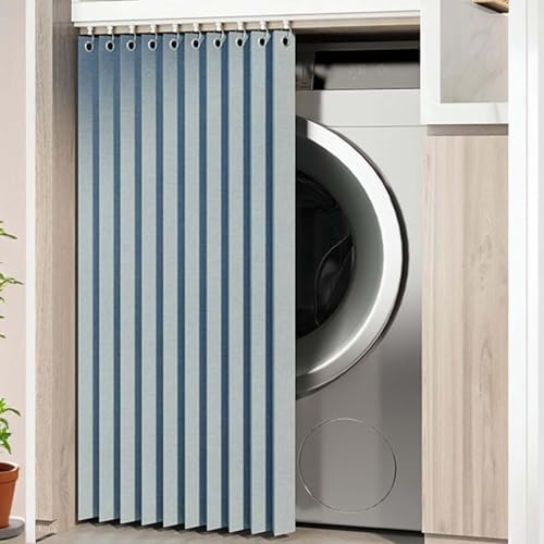 YSZBD Schrankvorhang Zum Schieben KüChe Schrank Vorhang Selbstklebend Regal Vorhang Mit Schiene KüChenschrank Vorhang Zum Schieben(#5,100x170cm) von YSZBD