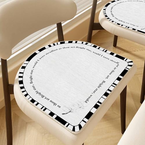 YSZBD Sitzkissen FüR StüHle Esszimmer Sitzkissen Esszimmerstuhl Halbrund Stuhlpolster 40x40/45x45/50x50 Seat Cushion Cute(2,45x45cm) von YSZBD